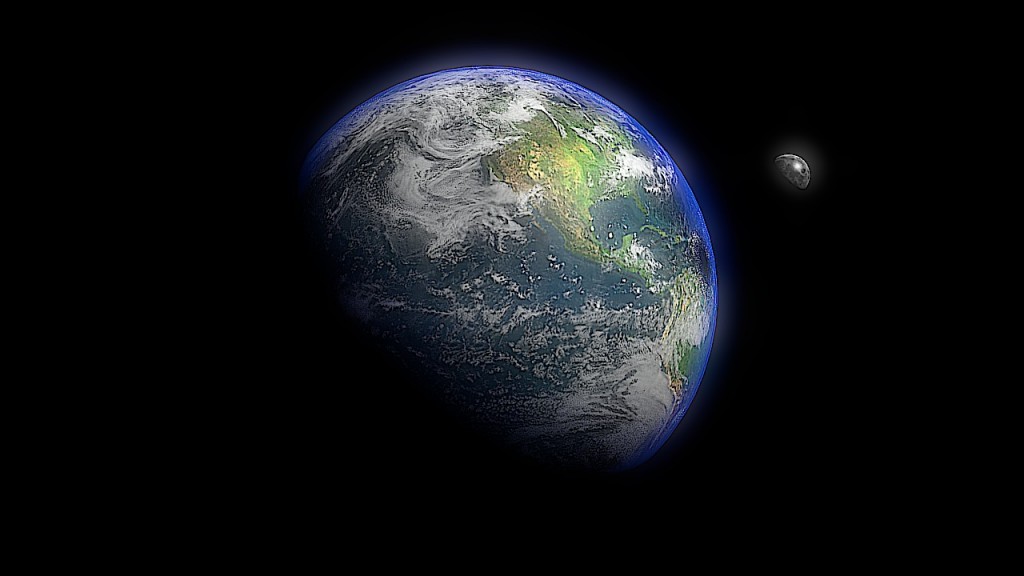 Earth and moon preview image 1
